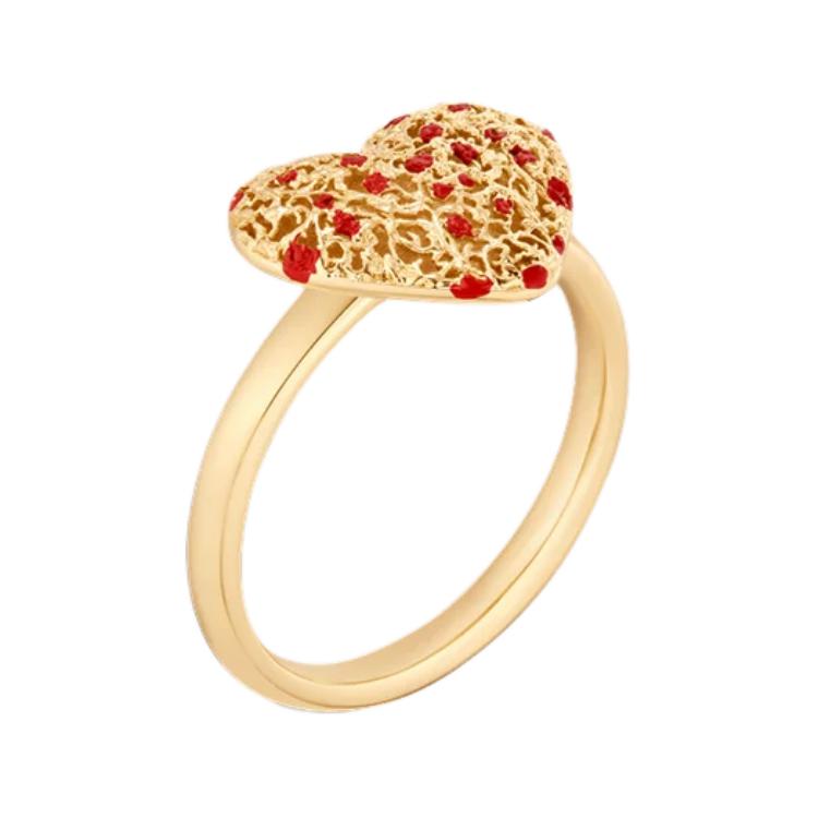 DIOR Copper Alloy Rings Women's Gold