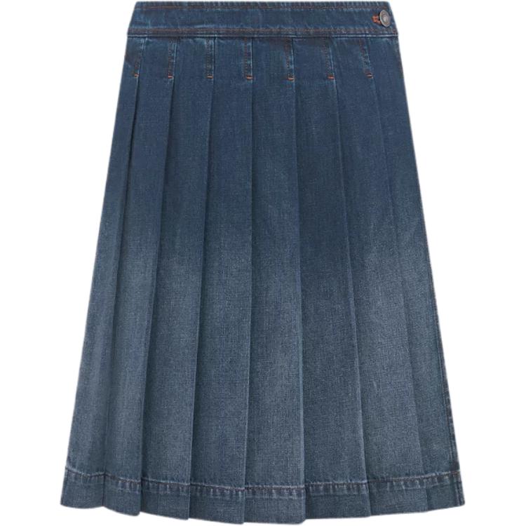 DIOR Pleated Denim Skirt