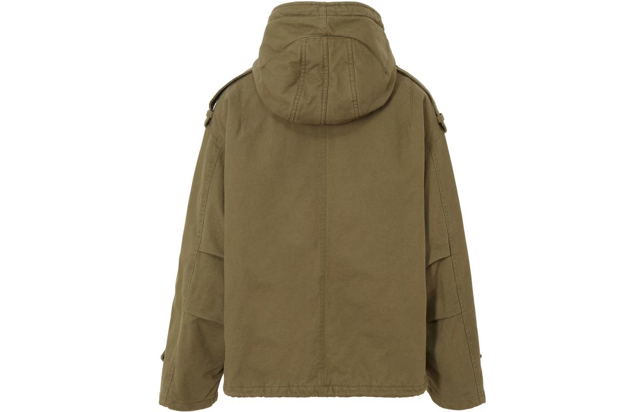 CELINE Cropped Coat Women's Army Green