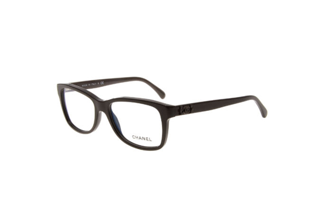 CHANEL - Irregular Shape Eyeglass Frames Women's Black