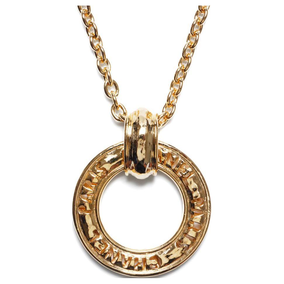 CHANEL 1980s Logo Chain Necklace