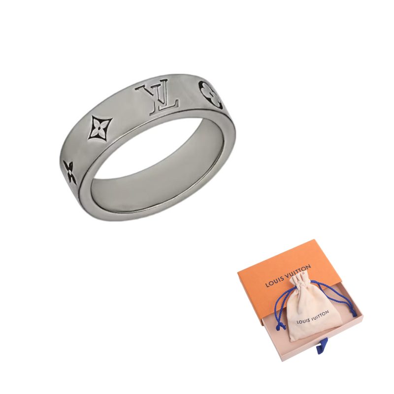 LOUIS VUITTON M1181S Lv Mosaic Thin Ring