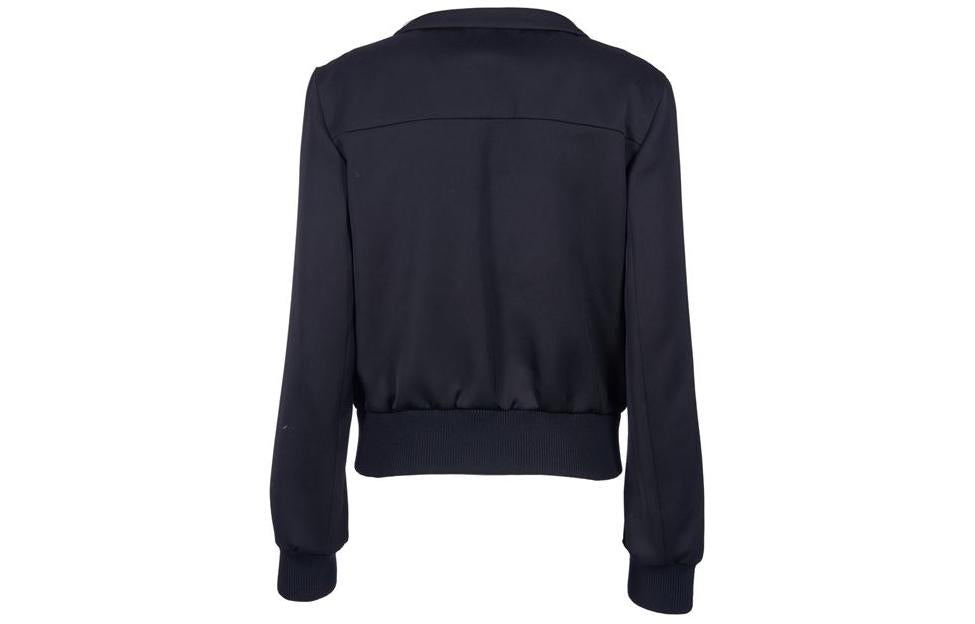 PRADA Embellished Button Up Bomber Jacket