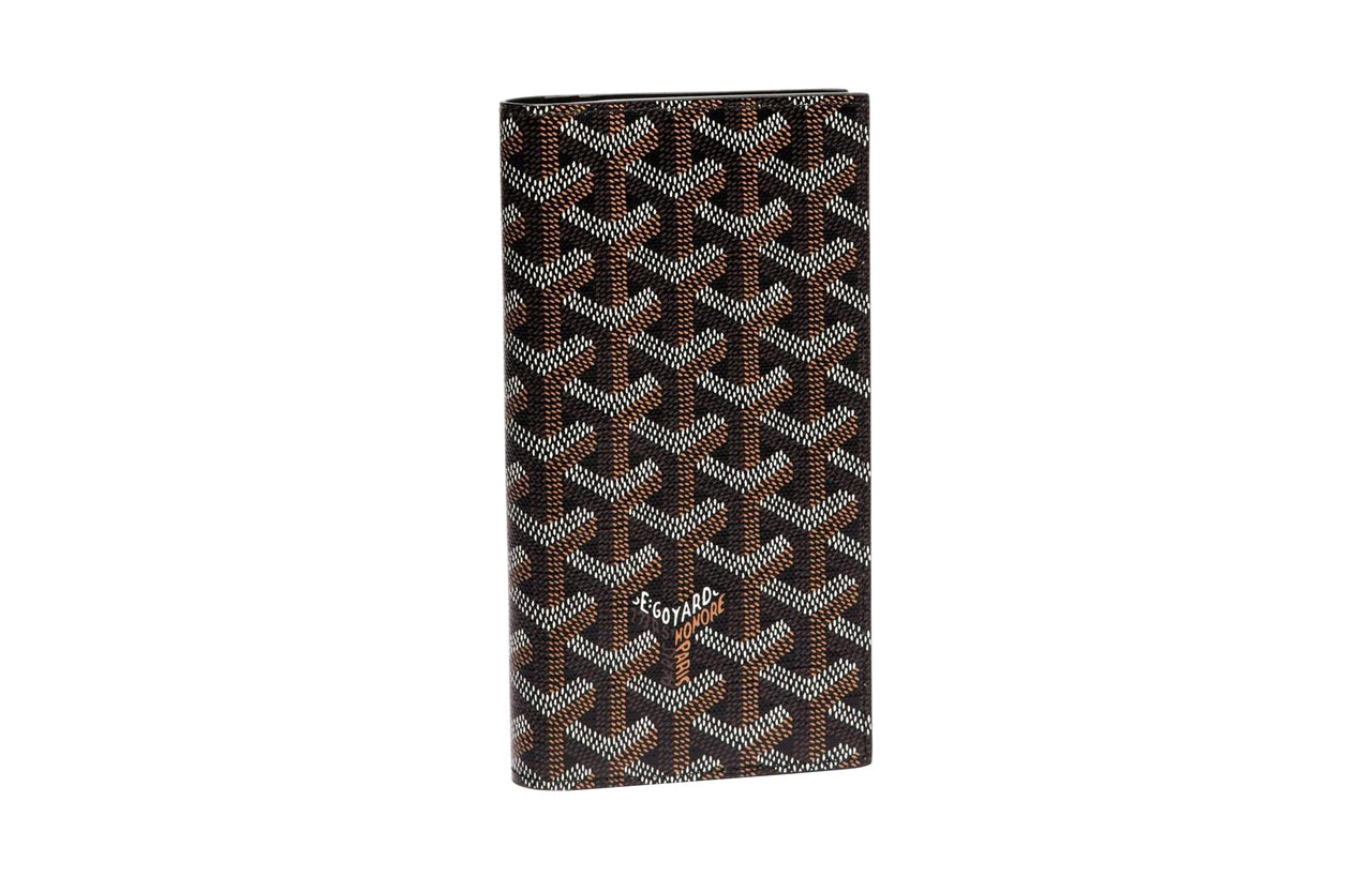 GOYARD SAINT ROCH Canvas With Leather Dog's Teeth Wallet Regular Unisex Black