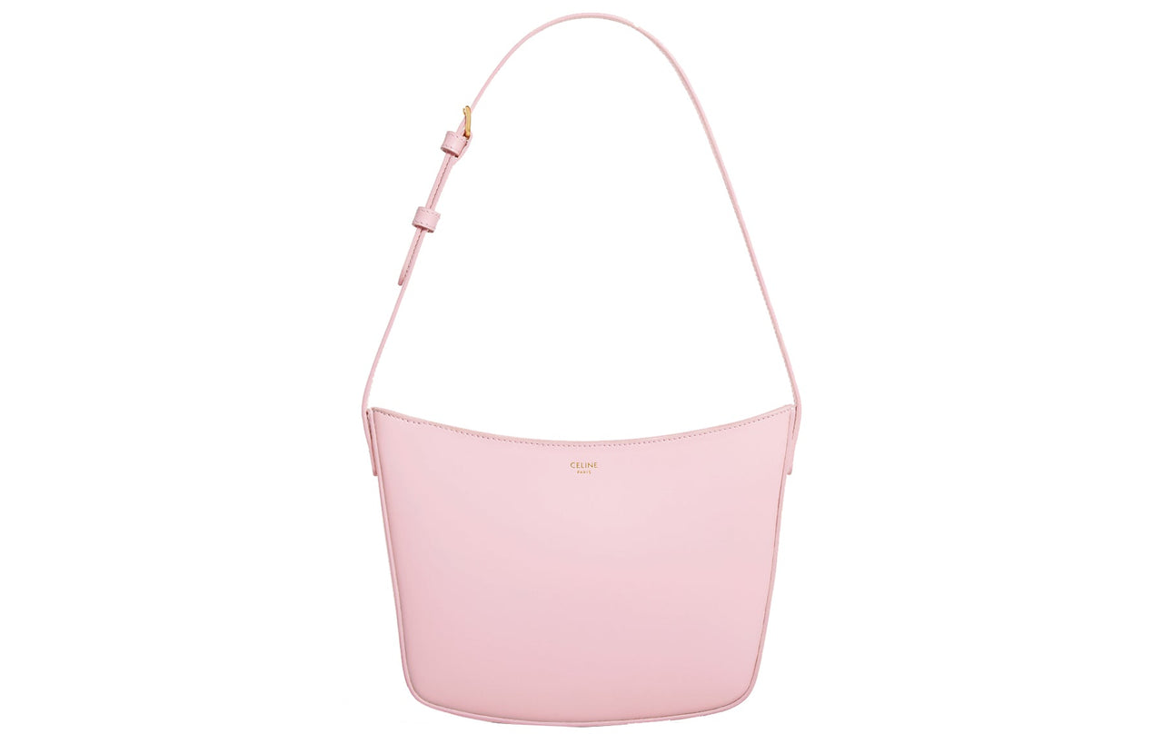 CELINE Croque Calfskin Handbag, Shoulder Bag Women's Pink