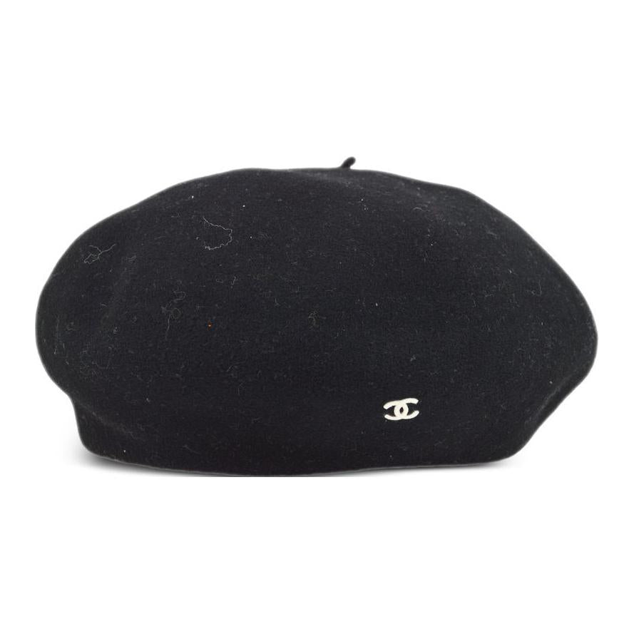 CHANEL 1990 2000s Cc Wool Beret