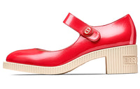 DIOR D Doll Block Heel High Heels Women's Raspberry