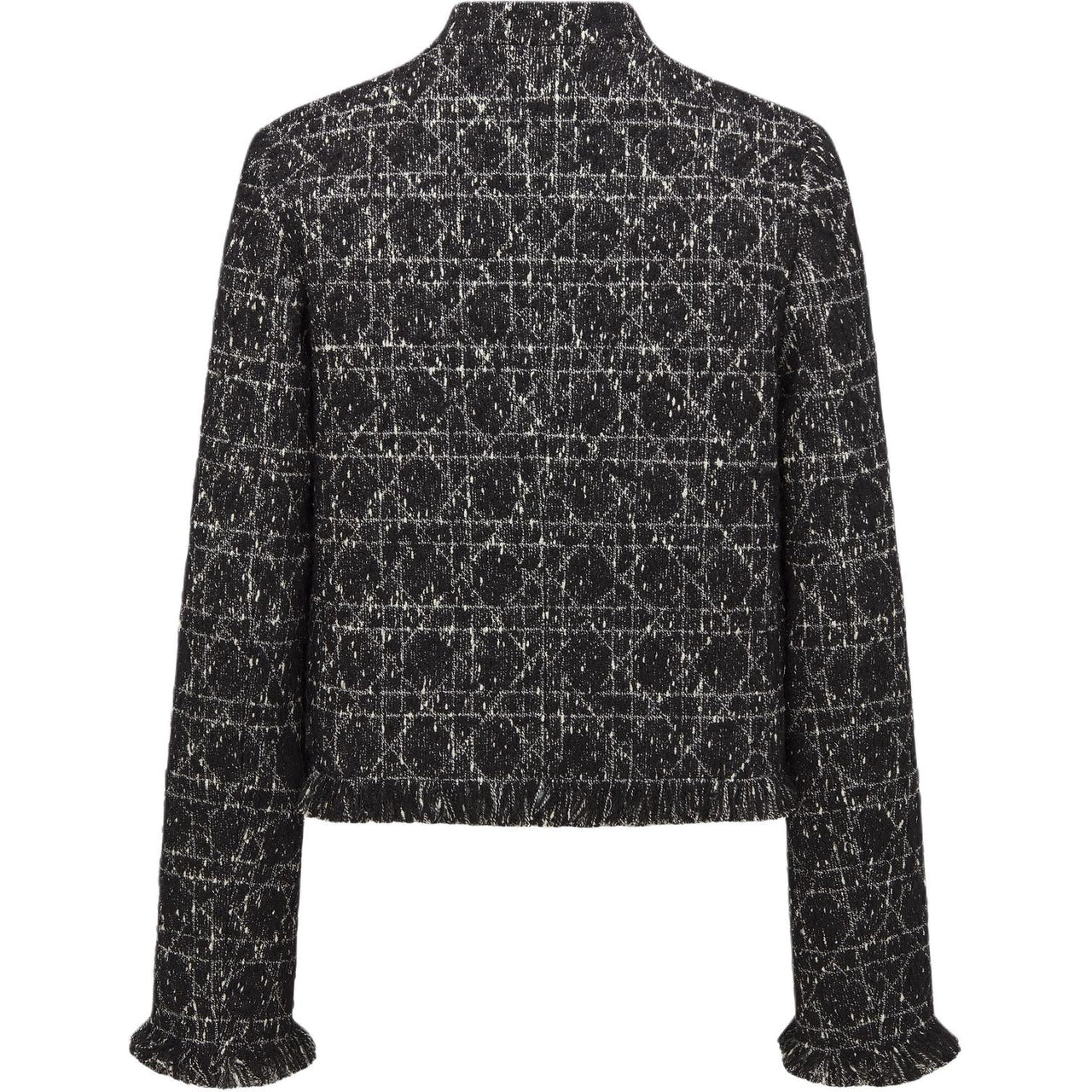 DIOR FW24 Cropped Coats Women's Black White Mixed Color