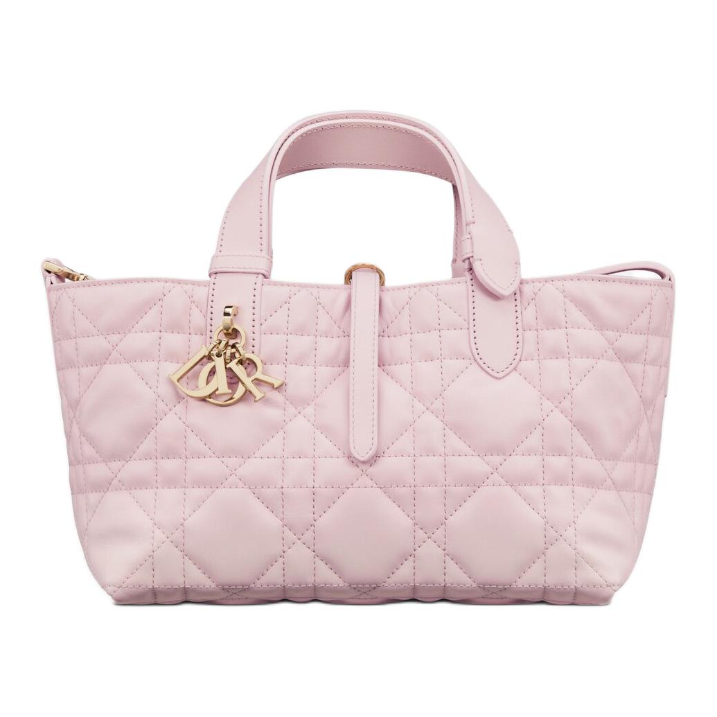 DIOR Cow Leather Native Bag, One Shoulder Handbag Small Size Women's Light Pink