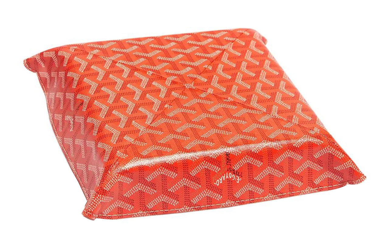 GOYARD Fourre-Tout Canvas With Suede Calfskin Storage Bag Unisex Orange