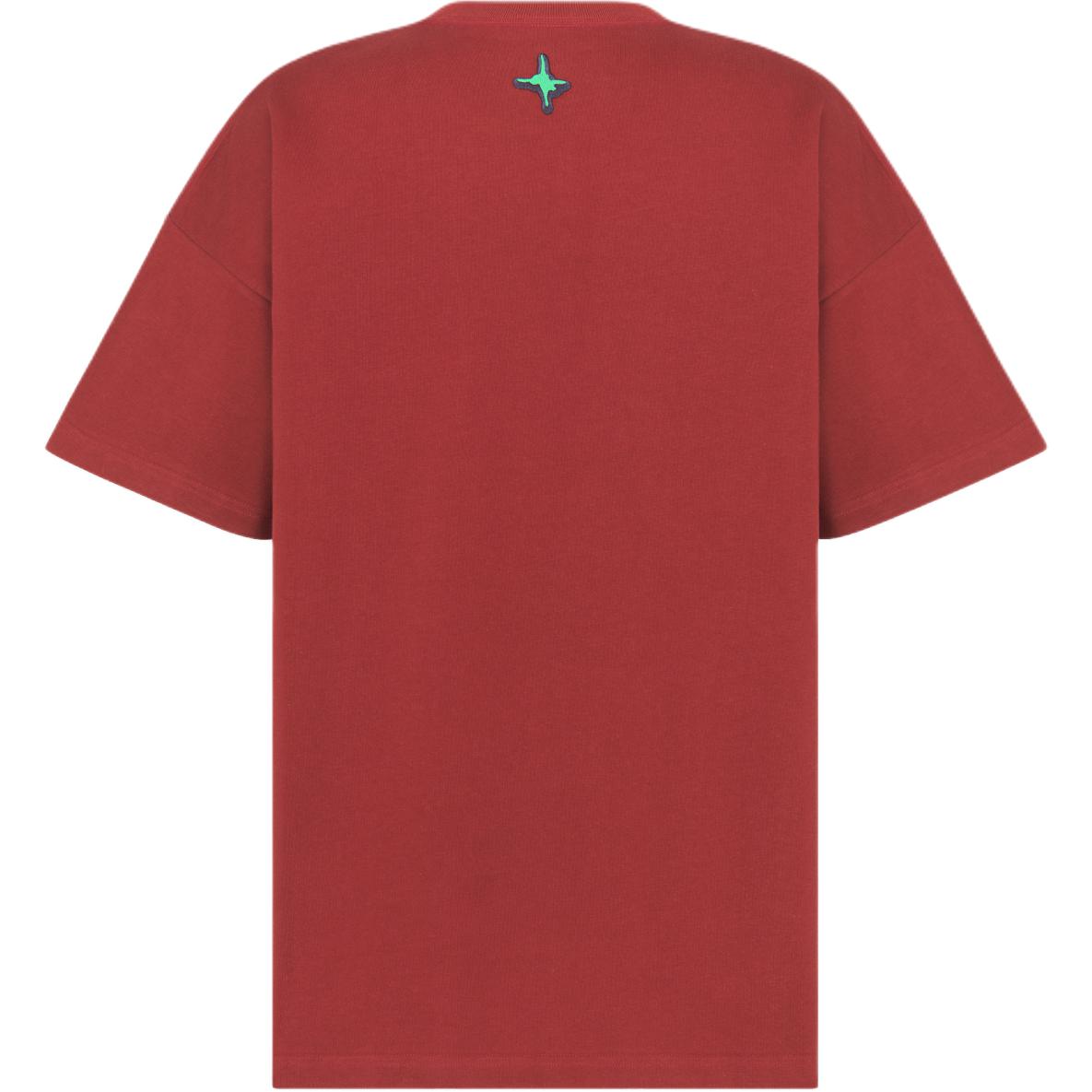DIOR T-Shirts Men Burgundy