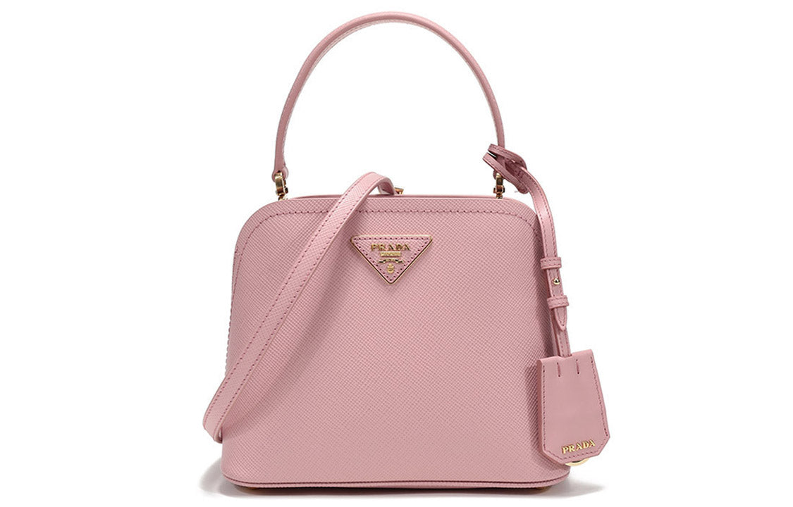 PRADA Cow Leather Portable Crossbody Bag Shoulder Bag Mini Women's Light Pink