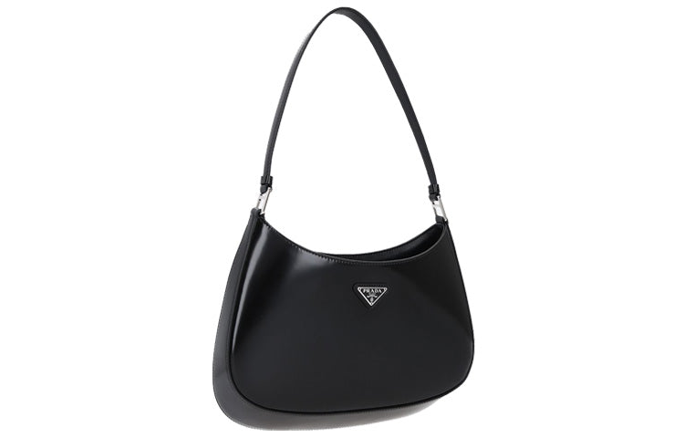 PRADA Calfskin Shoulder Bag Women's Black