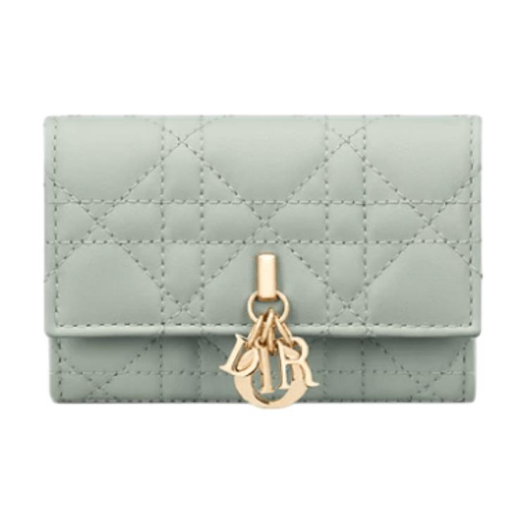 DIOR Miss Dior Lambskin Wallet Women's Bright Green