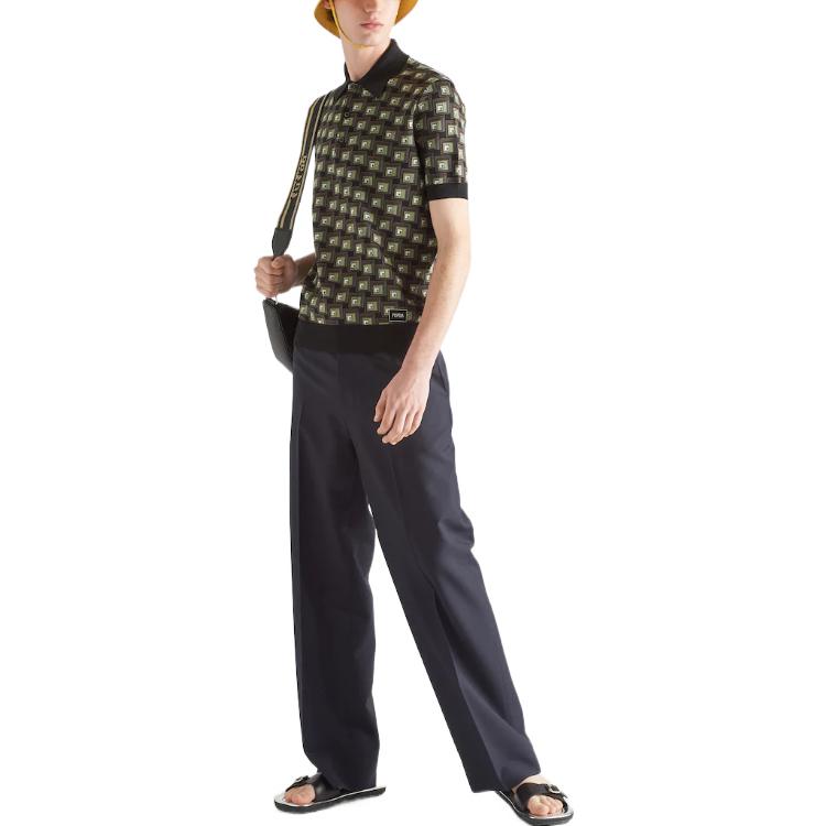 PRADA Casual Pants Men Navy Blue