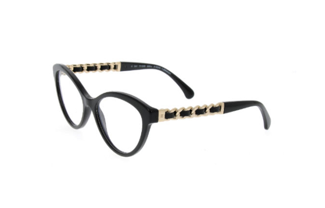 CHANEL - Cat Eye Eyeglass Frames Women's Black