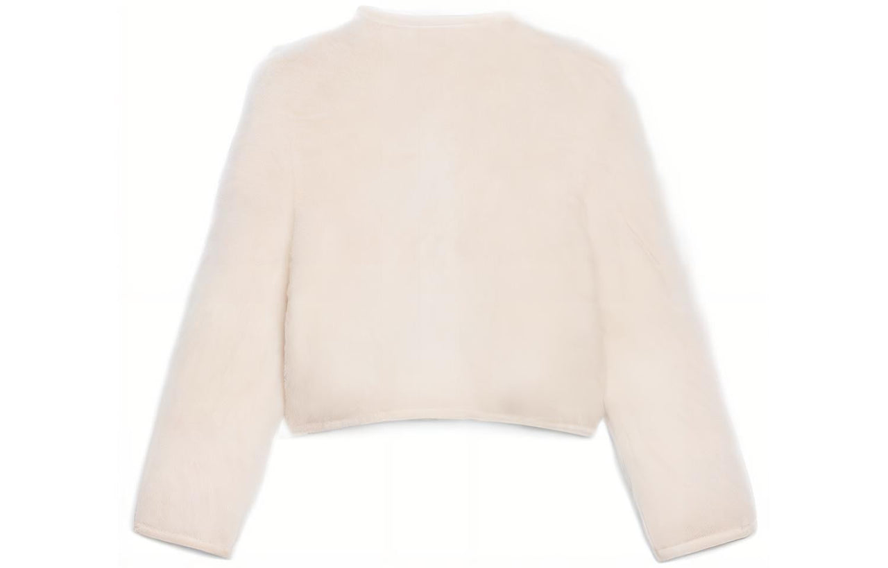 CELINE Cropped Coat Women's White