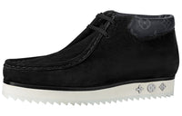 LOUIS VUITTON Mods Ankle Boots 'Black Suede With Faded Monogram Collar'
