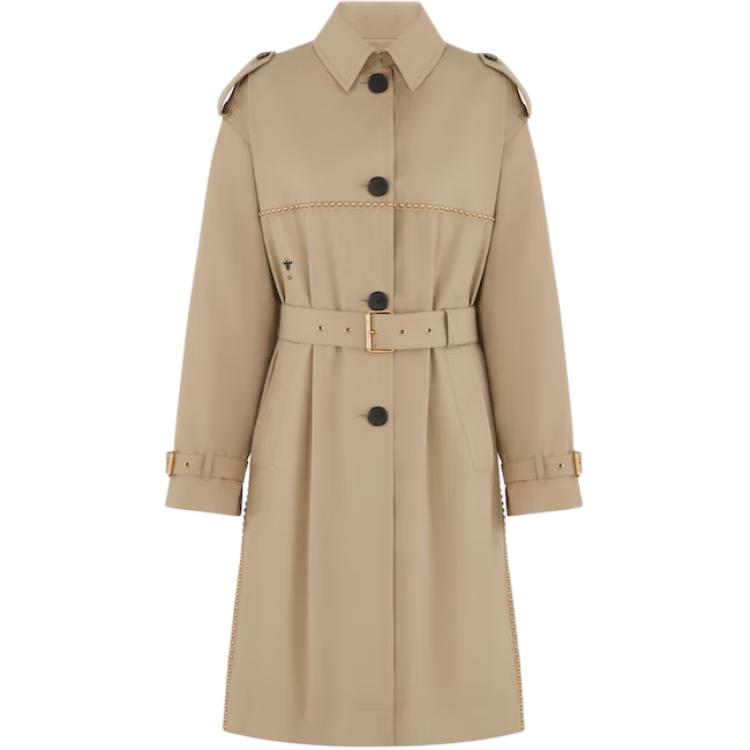 DIOR Trench Coats Women's Khaki