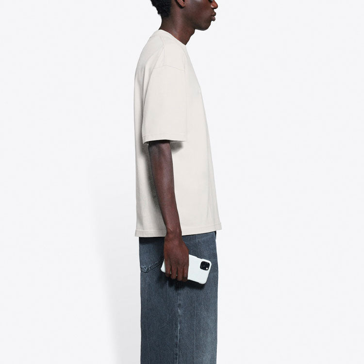 Balenciaga Unisex SS21 Logo Printing Tee Grey 612966TIV542970