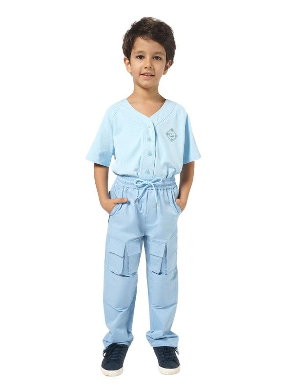 (GS) House of Cenmar Cargo-Pocket Track Pants 'Baby Blue' HOC-TCK