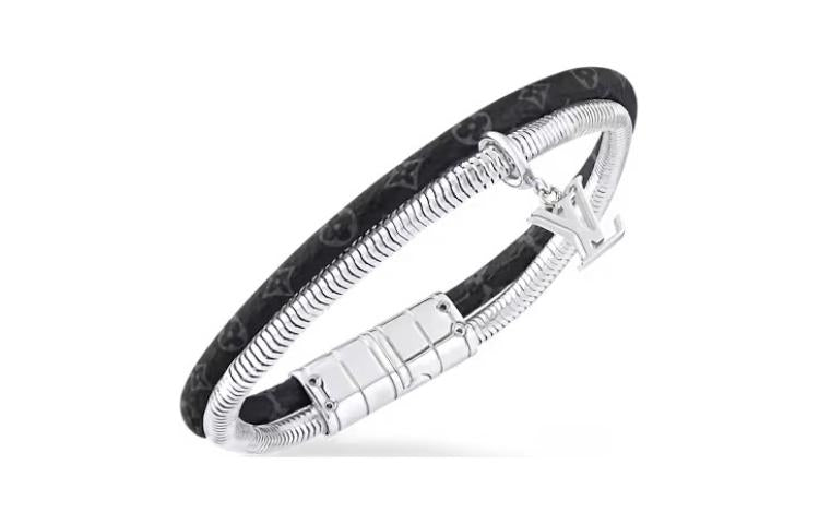 LOUIS VUITTON Canvas Bracelets Unisex Black