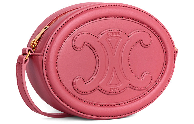 CELINE Cuir Triomphe Triumph Smooth Calf Leather Mooncake Bag, Shoulder Bag, Crossbody Bag Women's