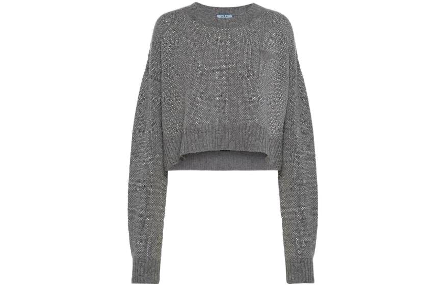 PRADA Cashmere Sweaters Women's Gray