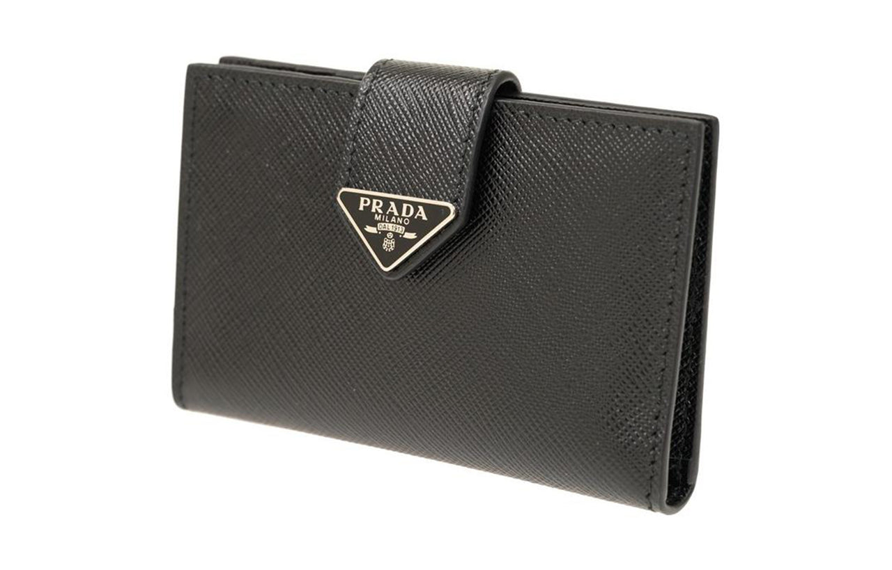 PRADA Calfskin Wallet Regular Women's Black
