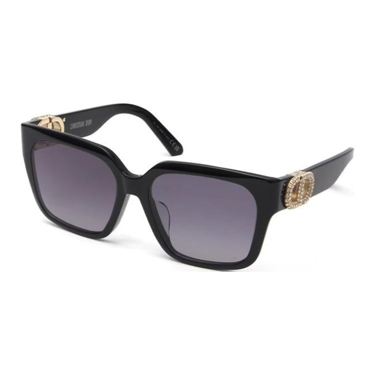 DIOR Acetate Metal Square Sunglasses Unisex Black