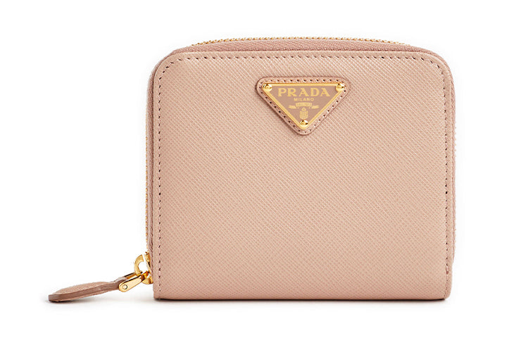 PRADA Calfskin Wallet Women's Pink
