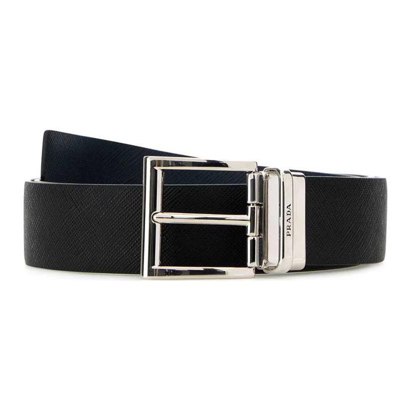 PRADA Leather Belts Unisex Black