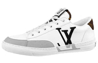 LOUIS VUITTON Charlie Trainers White Cacoa Brown Black