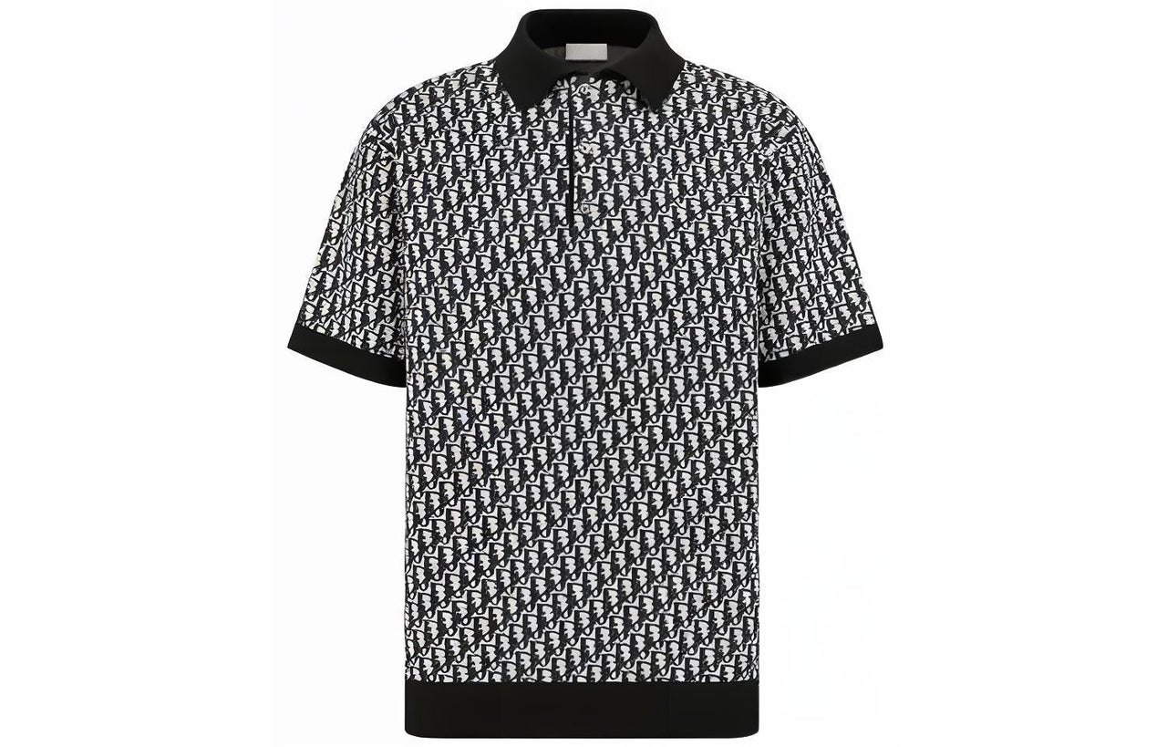 DIOR SS23 Polo Shirt Men's Black White