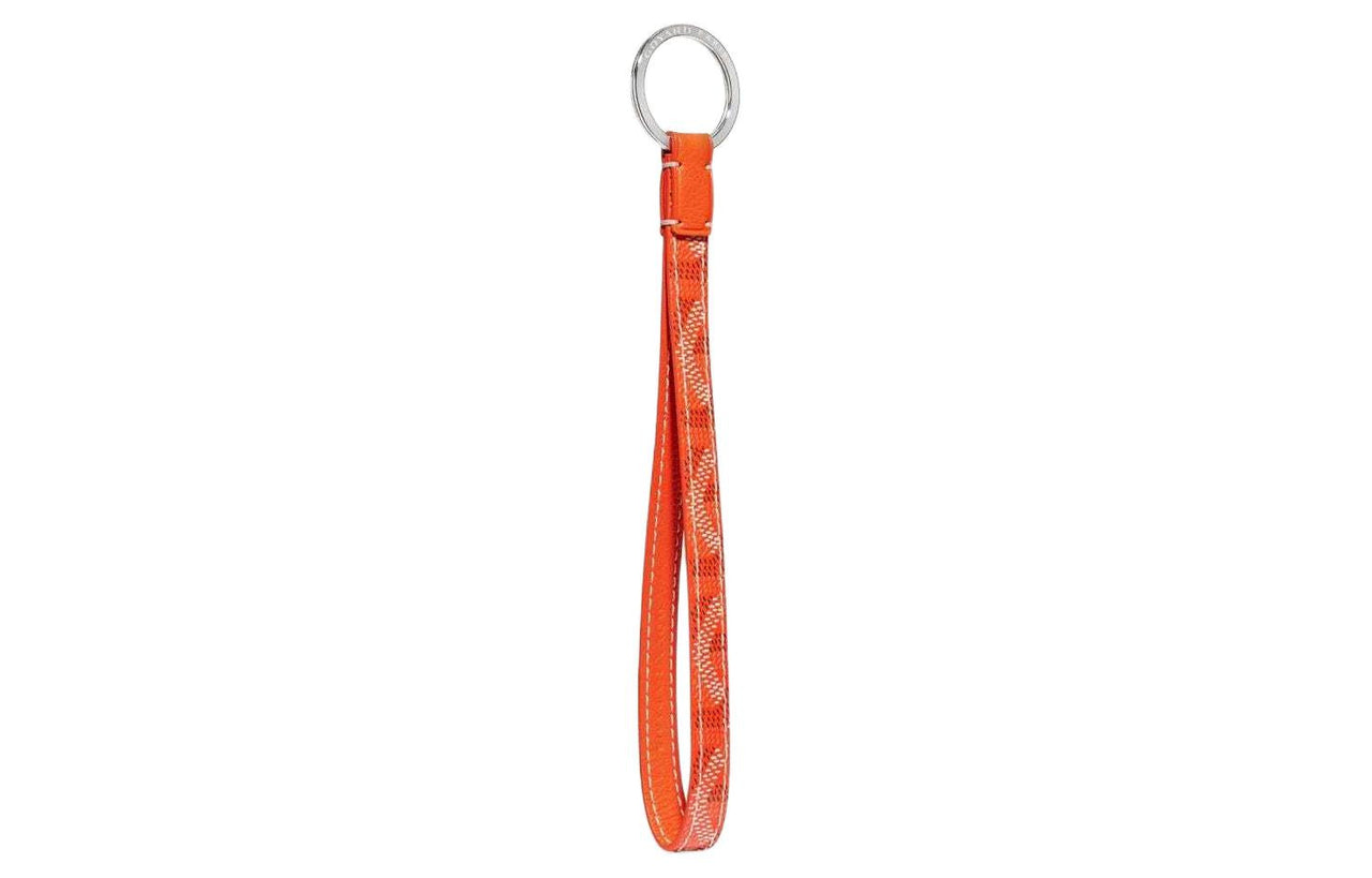 GOYARD Canvas With Calfskin Keychain Bag Accessory Unisex Orange