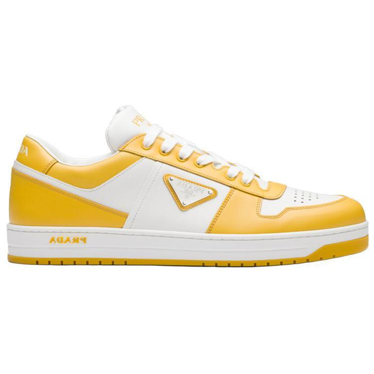 PRADA Downtown Leather Sneakers 'White Sun' Women's