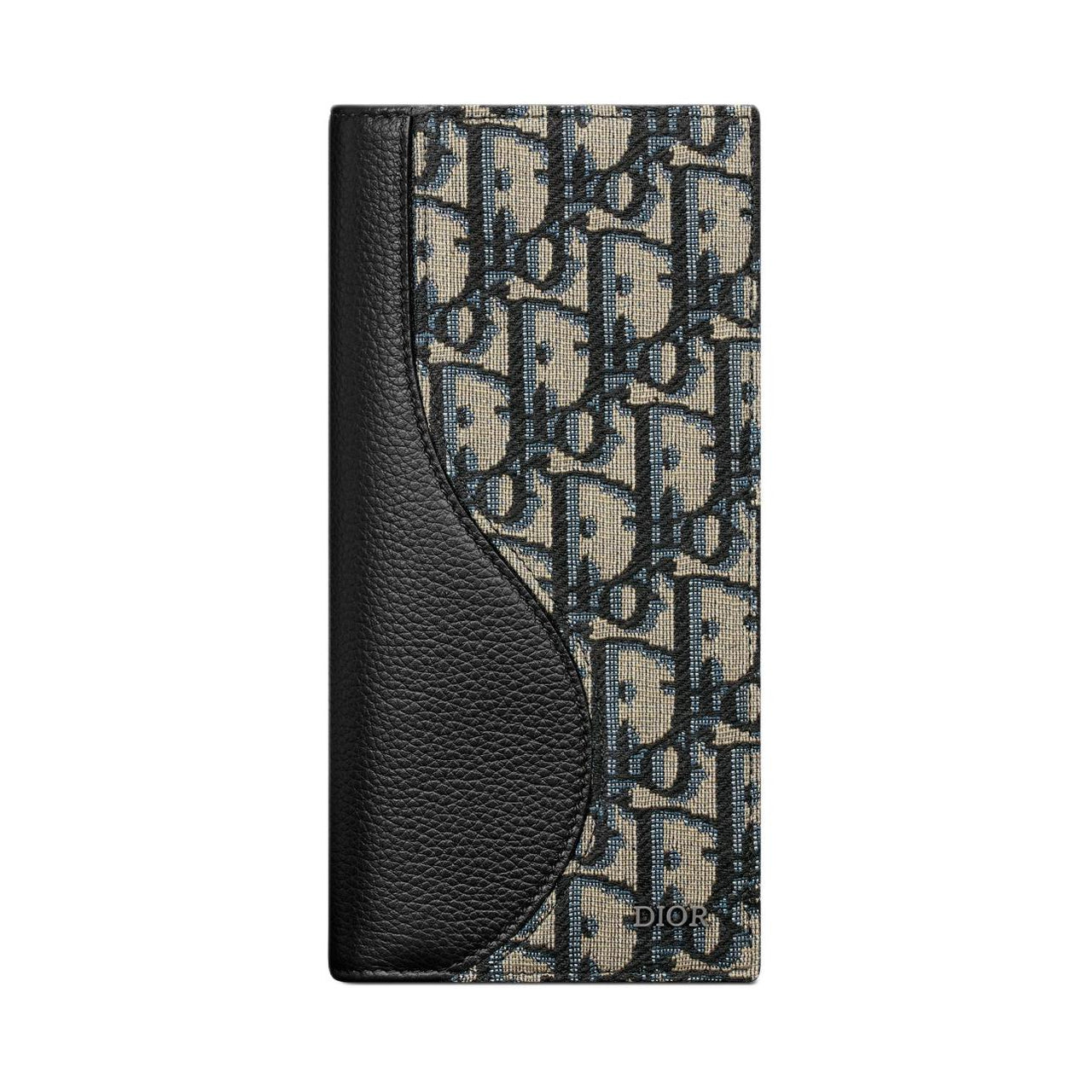 DIOR Cotton With Technical Fabric And Cow Leather Wallet Men's Black & Beige