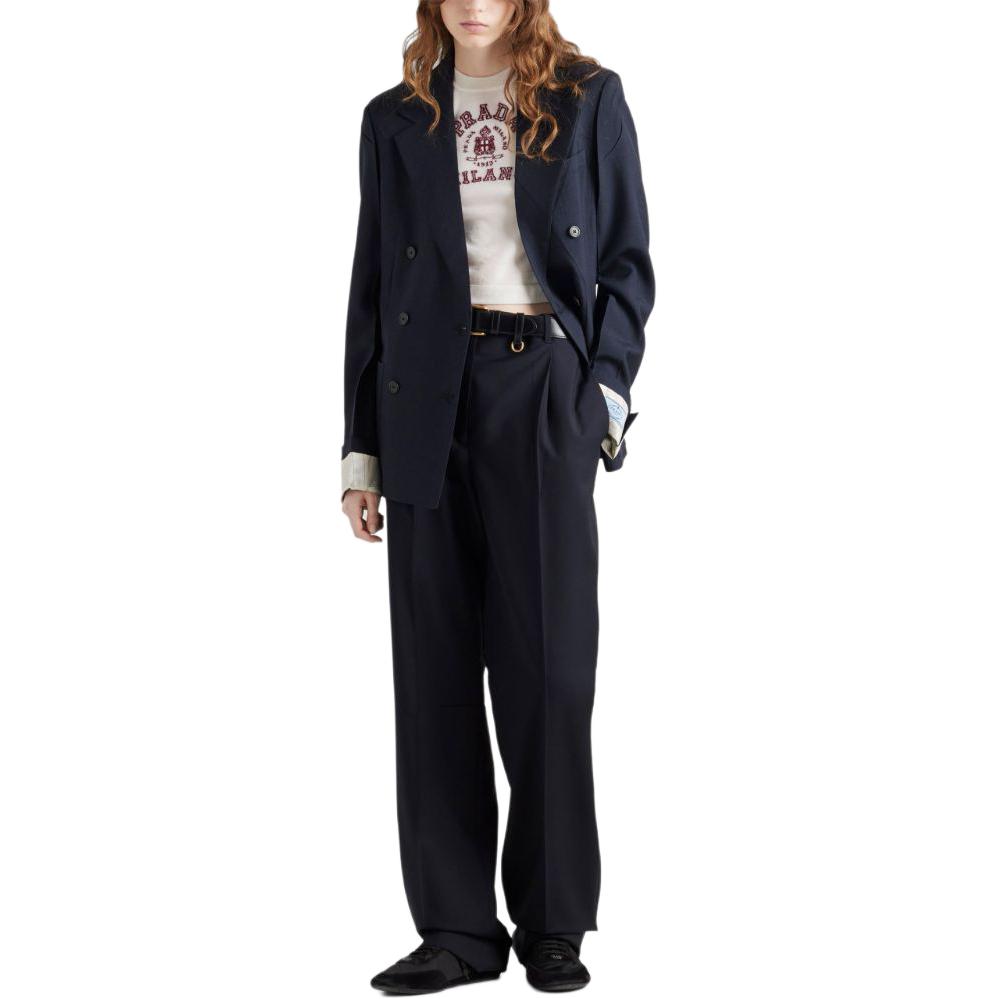 PRADA Logo intarsia Top