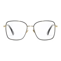 CHANEL Metal Square Eyeglass Frames Unisex Black