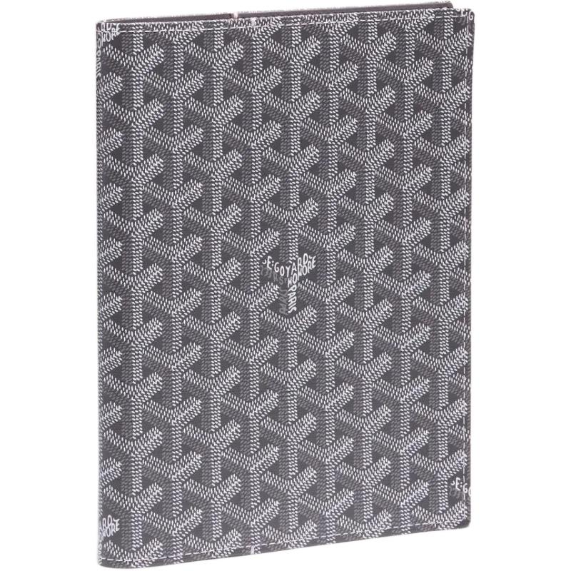 GOYARD Canvas With Calfskin Storage Bag Unisex Gray