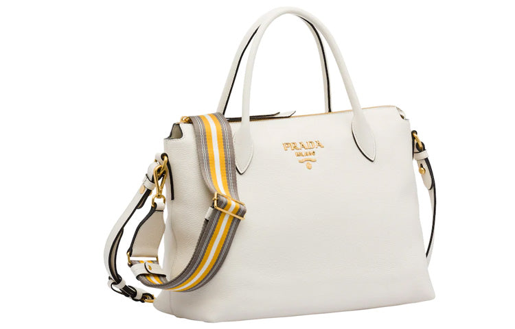 PRADA Calfskin Handbags Shoulder Bag Crossbody Bag Women's White