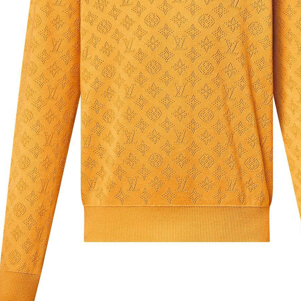 LOUIS VUITTON 1AGJHI Monogram Pointelle Cotton Pullover