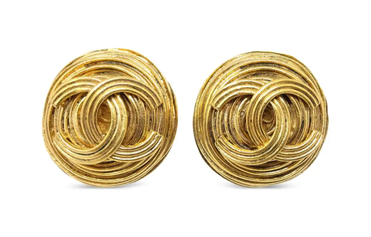 CHANEL 1994s Nest Clip on Earrings