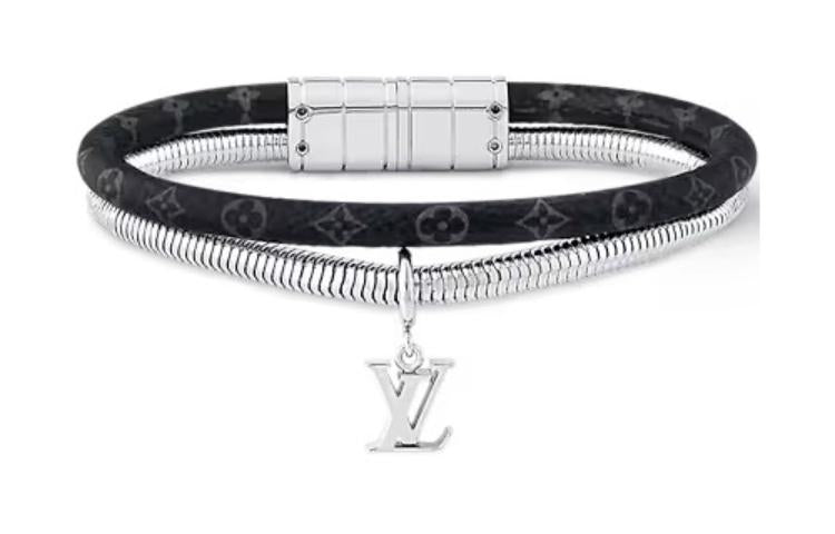 LOUIS VUITTON Canvas Bracelets Unisex Black