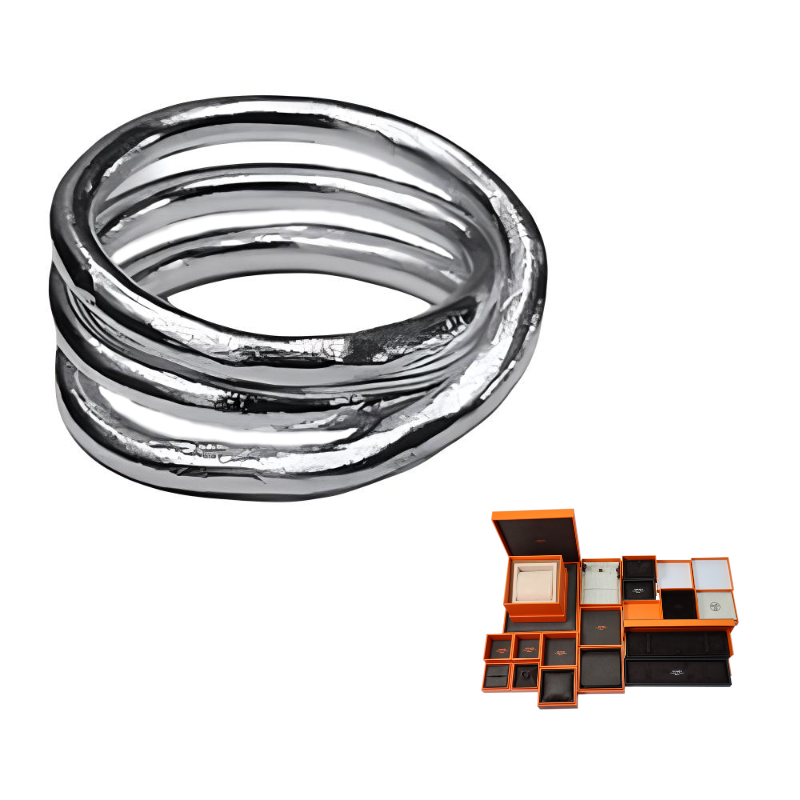 HERMES 925 Sterling Silver Rings Women's Silver