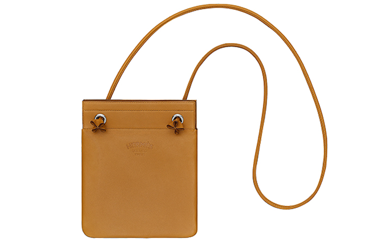 HERMES Aline Milo Lambskin Swift Calfskin Shoulder Bag Crossbody Bag Women's Sesame-Colored