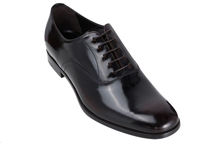 PRADA Dress Shoes Men Low Top Brown
