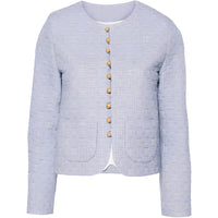 CELINE Triomphe Boutis Chelsea Jacket In Striped Cotton