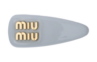 MIU MIU Leather, Metal Hair Clips Women's Gray