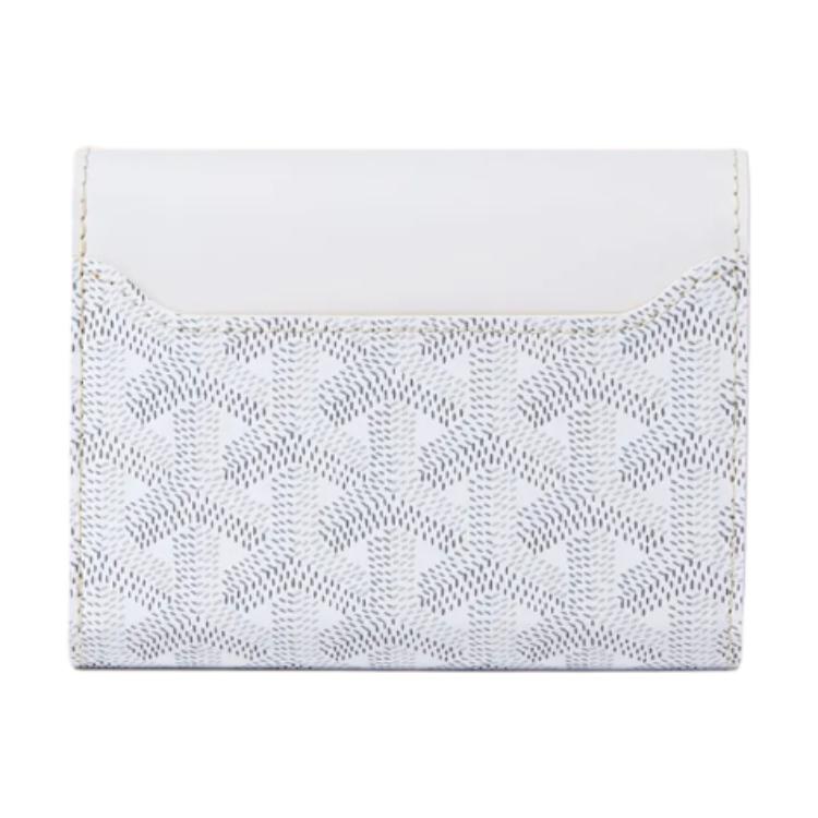 GOYARD Canvas With Calfskin Wallet Women's White